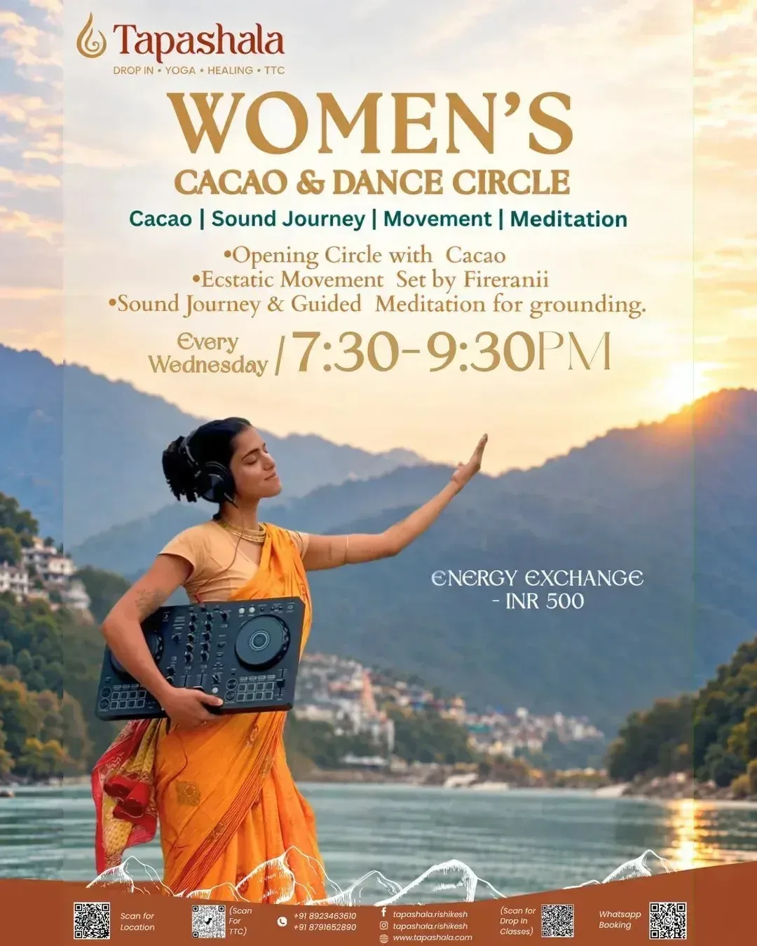 Flyer for Women's Cacao and Dance Circle